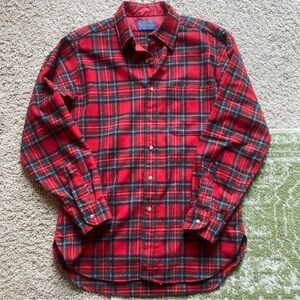 Pendleton Men’s Vintage Tartan Virgin Wool Plaid Flannel Button Up